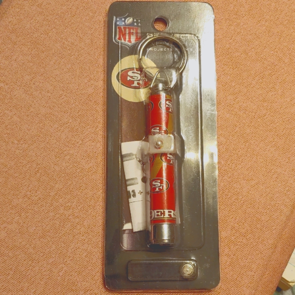 49ers NFL Team Logo Red Projection Pointer Keychain